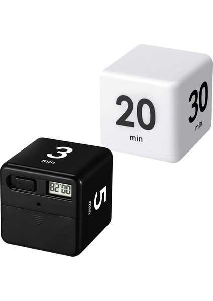 Gui Xulian 2 Adet Küp Yerçekimi Sensörü Çevirme Zamanlayıcı Mutfak Zamanlayıcı Yönetimi ve Geri Sayım 1-3-5-10,15-20-30-60 Dakika (Yurt Dışından)