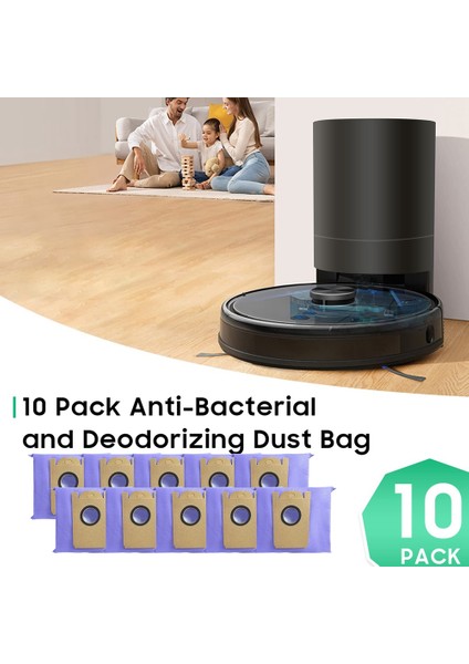 Gui Xulian Robovac L35 HIBRIT/L35 Hibrit+/ LR30 HIBRIT/LR30 Hibrit+ Robot Süpürge Torbaları Için 10 Adet Toz Torbaları (Yurt Dışından) fırsatları