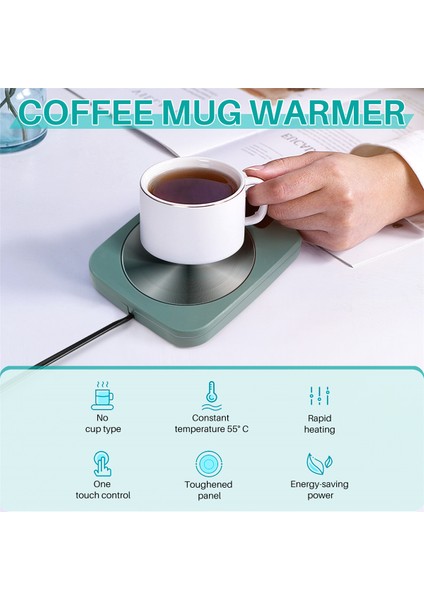 Gui Xulian Kupa Isıtıcı Kahve Kupa Bardak Isıtıcı Süt Çay Su Isıtma Pedi Bardak Isıtıcı Sıcak Mat Sabit Sıcaklık Coaster Ab Tak (Yurt Dışından)