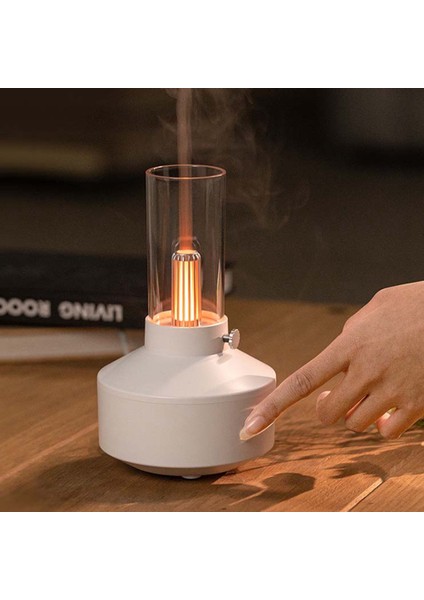 Simülasyon Mum Işığı Hava Nemlendirici 150 ml Difüzör Ev Aromaterapi Nemlendiriciler Yağ Difüzörleri Masa Atmosferi Lamba-B (Yurt Dışından)