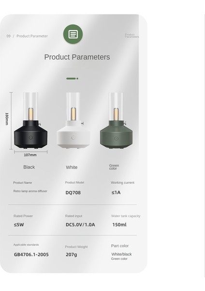 Simülasyon Mum Işığı Hava Nemlendirici 150 ml Difüzör Ev Aromaterapi Nemlendiriciler Yağ Difüzörleri Masa Atmosferi Lamba-B (Yurt Dışından)