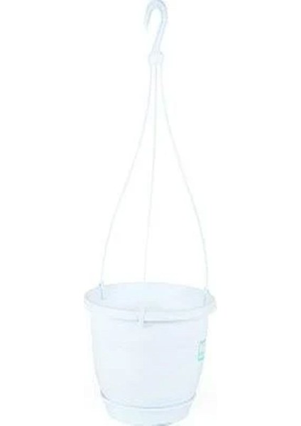 Katı Plastik Makrome Askılı Saksı 15 Adet Beyaz 16 cm fiyatları