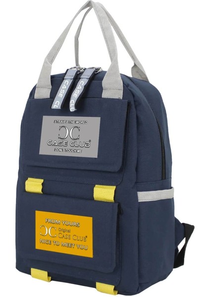 Unisex Etiket Desen Okul Sırt Çantası Case Club Old Design fırsatları