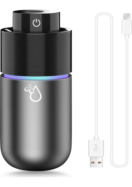 USB Araba Esansiyel Yağı Difüzörü Oda Parfümü, Renkli LED Işıklar 200 ml Ev Aromaterapi Nemlendirici, Ofis Seyahat Araç Için Aralıklı Mod 7 Saat (Yurt Dışından)