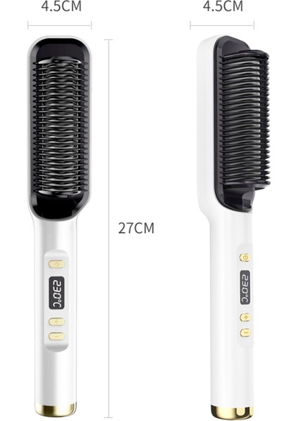 2-In-1 Elektrikli Saç Düzleştirici Çok Fonksiyonlu Tarak Curling Demir Şekillendirici LCD Ekran Düz Tarak Abd Plug-A (Yurt Dışından) indirimleri