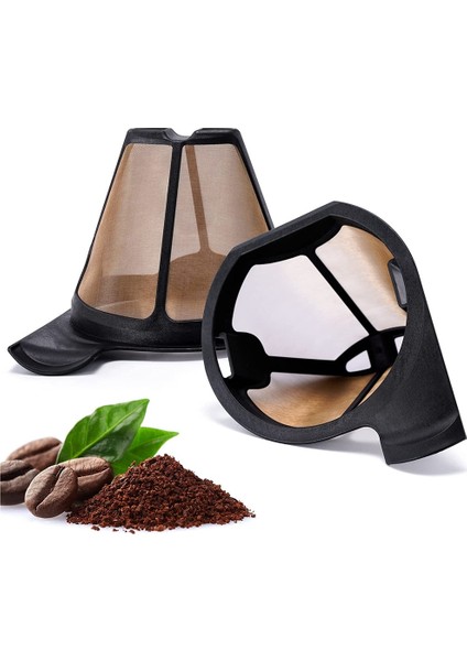 Gui Xulian Ninja Coffee Bar Için Yeniden Kullanılabilir Kahve Filtreleri, CF09X Serisi Için 2 Adet Kalıcı Yedek Koni Kahve Makinesi Filtresi (Yurt Dışından)