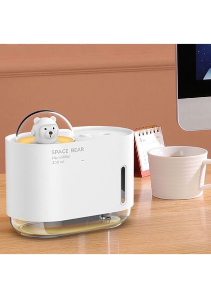 300ML Nemlendirici Difüzör USB Mini Difüzör LED Gece Lambası ile Yatak Odası Ev Masaüstü Ofis Için Hava Nemlendirici -Yeşil (Yurt Dışından)
