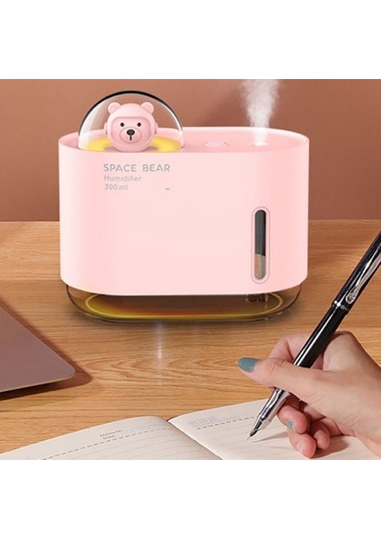 300ML Nemlendirici Difüzör USB Mini Difüzör LED Gece Lambası ile Yatak Odası Ev Masaüstü Ofis Için Hava Nemlendirici -Yeşil (Yurt Dışından)