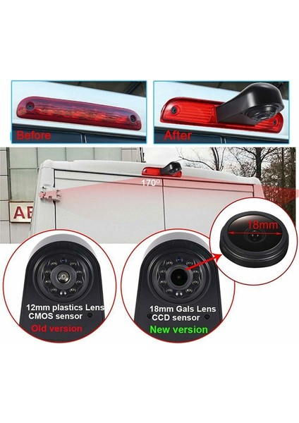 Gui Xulian Araba Yüksek Fren Lambası Geri Kamera Dikiz Kamera Ducato X250 X290 Boxter Için (Yurt Dışından) fiyatları