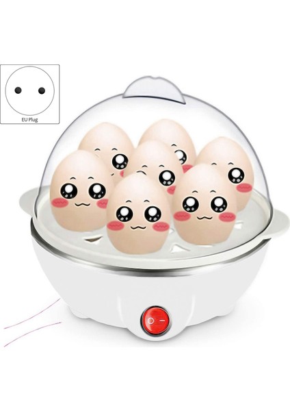 [gui Xulian] 2x Elektrikli Haşlanmış Yumurta Pişirici Kazan Makinesi Hızlı Isıtma Paslanmaz Çelik Vapur Tava Pişirme Aracı, Beyaz Ab Tak (Yurt Dışından) modelleri