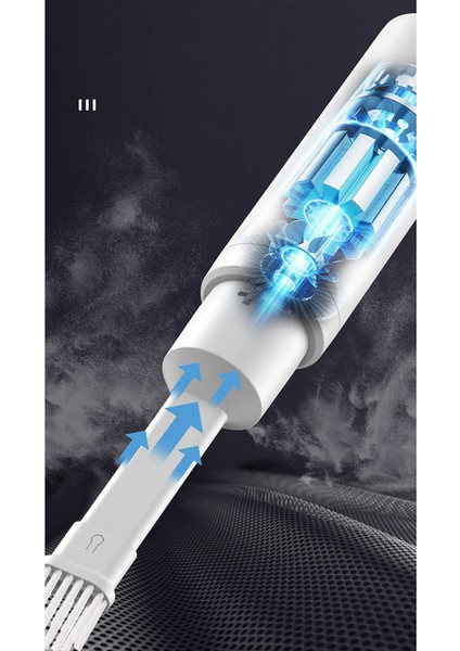 Gui Xulian Araba Elektrikli Süpürge Mini El Süpürgesi LED Aydınlatma Üfleme Tozu Ev Araba Ofis Için Çift Evcil Hayvan Temizleyici-A (Yurt Dışından) fırsatları