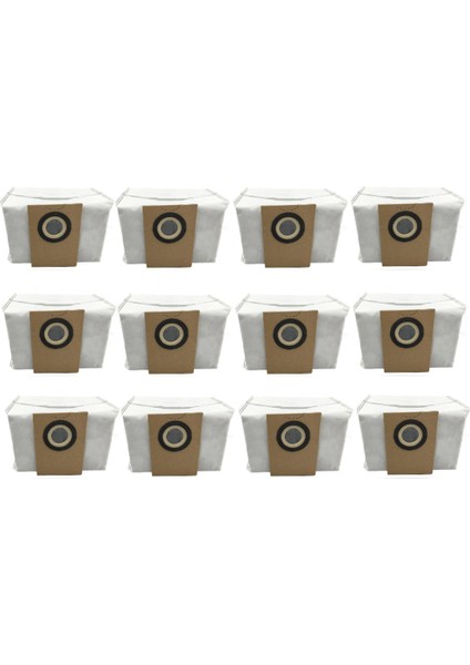 Alpha2 Pro Robotlu Süpürge Için 12 Adet Toz Torbası Çöp Torbası Yedek Yedek Parça Aksesuarı (Yurt Dışından)