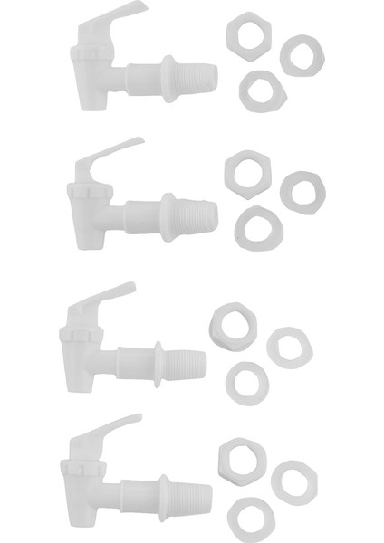 Gui Xulian 4 Parça Yedek Soğutucu Musluk Su Şişesi Sürahisi, Dispenser Musluk Seti, Yeniden Kullanılabilir Tıkaç Borulu Su Içecek Dispenseri B (Yurt Dışından) modelleri