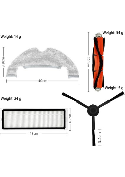 Bot Için L10 PLUS/Z10 PRO/D10 Artı Elektrikli Süpürge Ana Fırça Yan Fırça Paspas Bezi Hepa Filtre Toz Torbası Parçaları (Yurt Dışından)