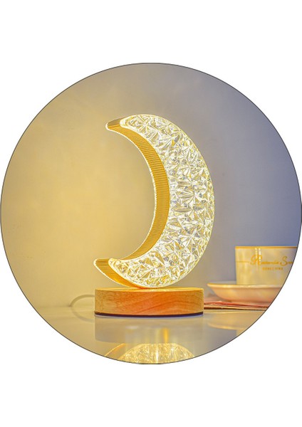 LED Masa Lambası Ay Dekoratif Başucu Gece Lambası Çocuklar Için Tatil Partisi Hediye Ay (Yurt Dışından) modelleri
