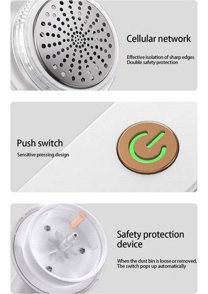 Gui Xulian Saç Topu Giyotin Giyim Için Elektrikli Lint Remover Kazak Ceket Anti Tüylenme Düzeltici Şarj Edilebilir Peluş Lint Remover-B (Yurt Dışından)