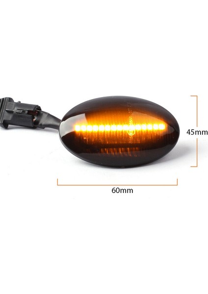 Gui Xulian 2 Adet LED Dinamik Yan Ikaz Lambaları Dönüş Sinyali Flaşör Opel Corsa B Corsa Cf Combo B Combo C (Yurt Dışından)