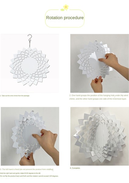 Gui Xulian 10 Inç Süblimasyon Rüzgar Spinner Boşlukları 3D Asılı Rüzgar Spinner Dıy Süspansiyon Trim Için Metre Bahçe Pencere (Yurt Dışından)