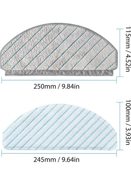 Gui Xulian Silme Paspas Bezi Pedleri Deebot Ozmo T10/T10 Artı Robotlu Süpürge Aksesuarları Yedek Parçalar (Yurt Dışından) modelleri