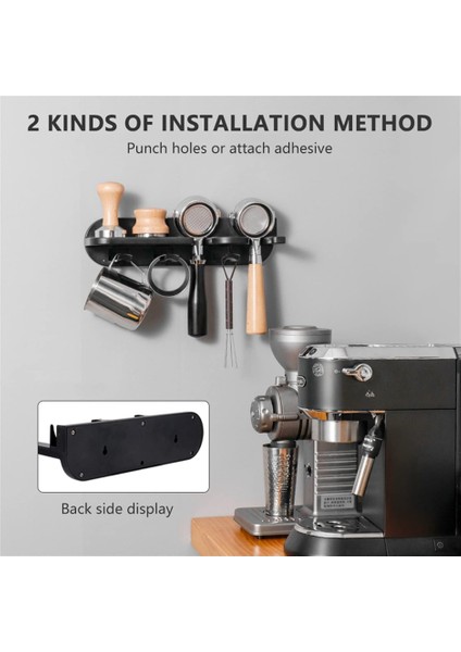 Gui Xulian 51MM Kahve Seti Portafilter Depolama Duvar Rafı Kendinden Yapışkanlı Duvara Montaj Espresso Kahve Filtresi Tutucu (Yurt Dışından)