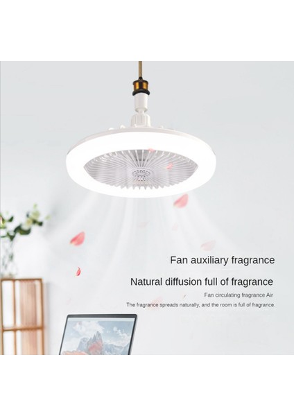 Gui Xulian Uzaktan Kumandalı ve Işıklı Tavan Vantilatörü 30W LED Lamba Fanı Akıllı Sessiz Tavan Vantilatörü E27 Dönüştürücü Tabanı Krem Rengi (Yurt Dışından)