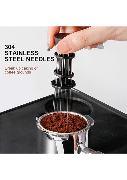 Espresso Kahve Karıştırıcı Iğnesi, Plastik Saplı ve Standlı Wdt Aracı, Profesyonel Barista El Dağıtım Aracı (Yurt Dışından)