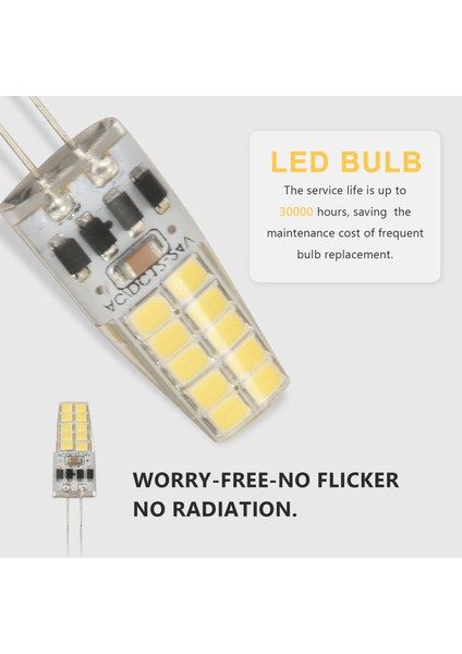 8pcs G4 LED Ampul AC/DC12V-24V 3W LED G4 Işık 20LED 360 Işın Açısı Işık 2835SMD 30W Halojen Lambayı Değiştirin, Soğuk Beyaz (Yurt Dışından)
