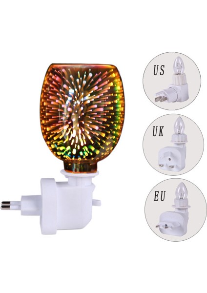 Gui Xulian 3D Renkli Aromaterapi Balmumu Erime Lambası Plug-In Karartma Yatak Odası Tütsü Soba Gece Lambası Noel Partisi Ab Tak (Yurt Dışından)