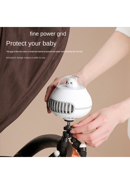 Gui Xulian Araba Için Fan Arabası Fanı Taşınabilir Dış Mekan Fan Klipsi 3 Hız USB Şarj Edilebilir El Elektrikli Fan, Beyaz (Yurt Dışından)