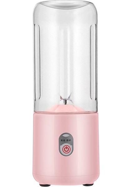 Gui Xulian Taşınabilir Blender Şarj Edilebilir Meyve Suyu Karıştırıcı 6 Bıçaklı Elektrikli Shake Kupası Blender Smoothie Buz Ezme Fincan Pembe (Yurt Dışından)