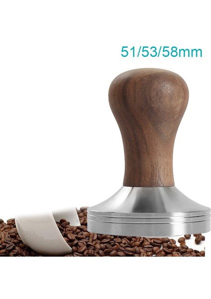 Gui Xulian 53 mm Kahve Pres Aracı Elastik Kahve Sabotaj 304 Paslanmaz Çelik Taban ve Masif Ahşap Saplı Kahve Tozu Çekiç (Yurt Dışından)