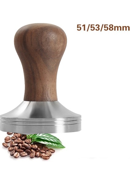 Gui Xulian 53 mm Kahve Pres Aracı Elastik Kahve Sabotaj 304 Paslanmaz Çelik Taban ve Masif Ahşap Saplı Kahve Tozu Çekiç (Yurt Dışından)