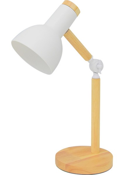 Iskandinav Modern Yatak Odası Başucu Keten Kapak Lambası Ahşap Karartma LED Sıcak Gece Lambası Uzaktan Kumanda Küçük Masa Lambası Beyaz (Yurt Dışından)