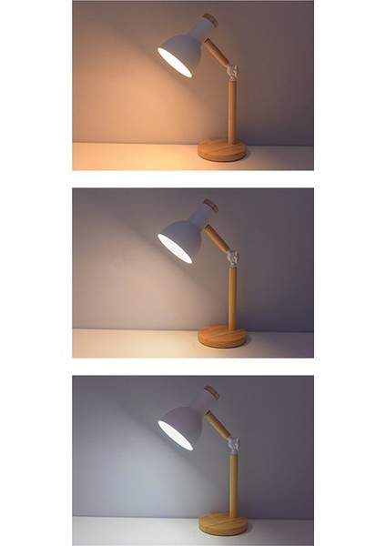Iskandinav Modern Yatak Odası Başucu Keten Kapak Lambası Ahşap Karartma LED Sıcak Gece Lambası Uzaktan Kumanda Küçük Masa Lambası Beyaz (Yurt Dışından)