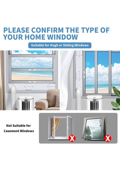 Gui Xulian 2'si 1 Arada Bağlayıcılı Taşınabilir Klima Pencere Kiti, Hortum Için Evrensel Ac Pencere Havalandırması 5.1 Inç/5.9 Inç Çap (Yurt Dışından) fırsatları