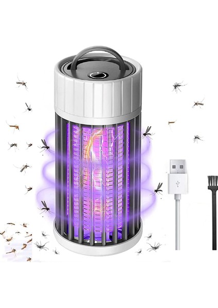 Gui Xulian Sivrisinek Lambası, USB Elektrikli Böcek Öldürücü 360°UV Sinek Zapper, Yatak Odası Otel Için Taşınabilir Böcek Işığı Kapalı ve Açık (Yurt Dışından)