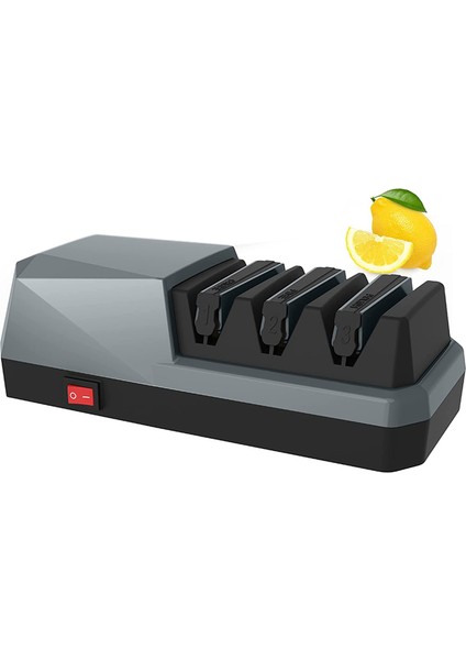 Gui Xulian Elektrikli Bıçak Bileyici- Bıçak Bileyiciler, 3 Kademeli Elektrikli Bıçak Bileyici, 3 Kademeli, Gri Ab Fişi (Yurt Dışından)