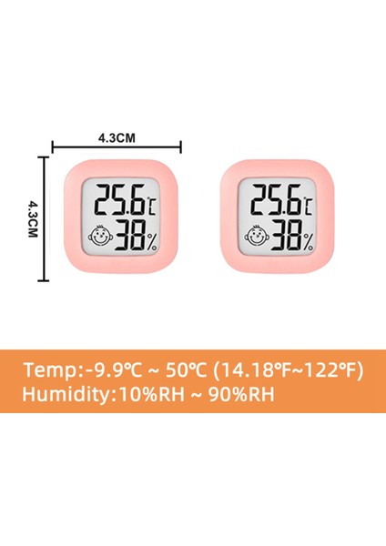 Gui Xulian 2 Adet Mini Dijital Termometre Higrometre Kapalı Oda Nem Ölçer Ölçer LCD Ekran Sıcaklık Sensörü Ölçer-Pembe (Yurt Dışından) indirimleri