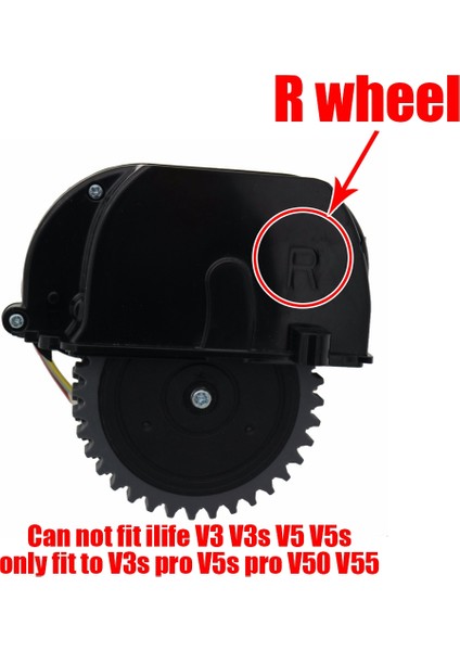 V3S Pro V5S Pro V50 V55 Robot Süpürge Parçaları Için Tekerlek Sağ Motor Dahil (Yurt Dışından)