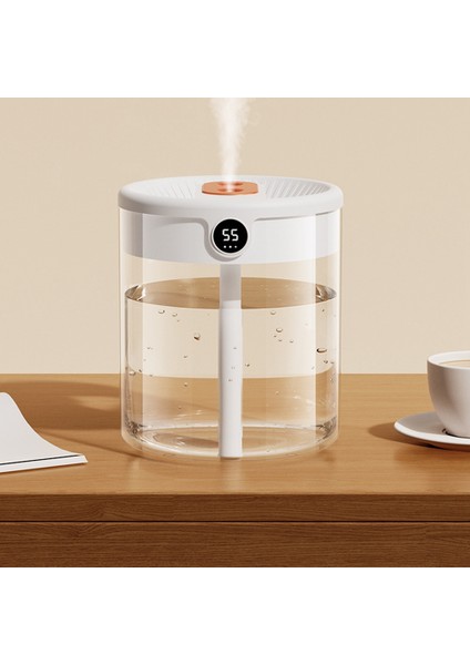 Gui Xulian Hava Nemlendirici Büyük Kapasiteli LCD Nem Göstergesi Gece Lambası Çift Nozul Esansiyel Yağı Difüzörü Ev Beyaz Için (Yurt Dışından) modelleri