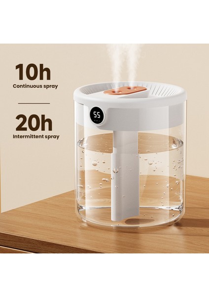 Gui Xulian Hava Nemlendirici Büyük Kapasiteli LCD Nem Göstergesi Gece Lambası Çift Nozul Esansiyel Yağı Difüzörü Ev Beyaz Için (Yurt Dışından) fırsatları