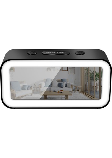 Dijital Çalar Saat, Ayarlanabilir Parlaklık Aynası Elektronik LED Saat, Yatak Odaları Için 12/24 Saat Çalar Saatler (Siyah) (Yurt Dışından) fiyatları