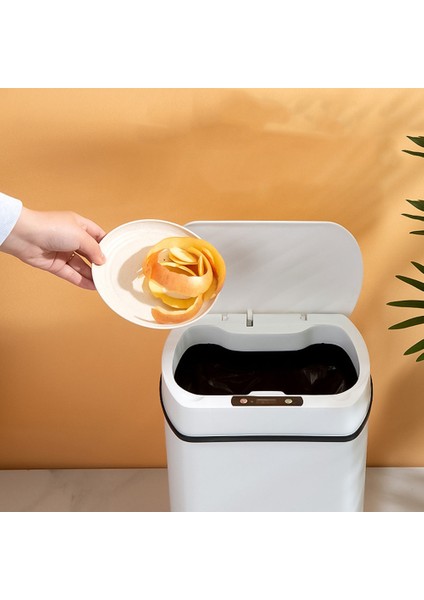 Akıllı Çöp Tenekesi Mutfak Ev Için Akıllı Ev Çöp Kovası Çöp Sepeti Banyo Otomatik Sensörlü Çöp Tenekesi Çöp Siyah 15L (Yurt Dışından)