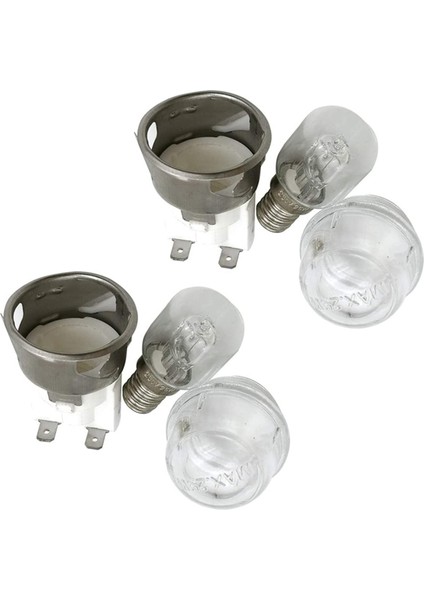 [gui Xulian] 4set E14 Yüksek Sıcaklık Dayanımı 300 Santigrat 250V 25W Fırın Lambası, Fırın Duyu, Fırın Aydınlatma Seramik Lamba Kafası (Yurt Dışından)