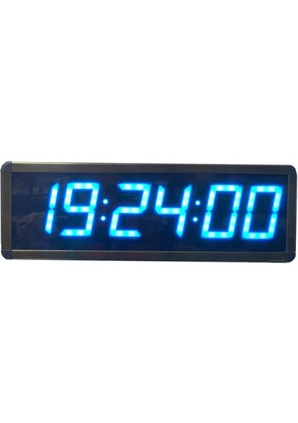 Sanec Saniyeli Dijital LED Duvar ve Masa Saat ve Derece - Turkuaz (Kasa Ölçüsü: 16X65 Cm) fiyatları