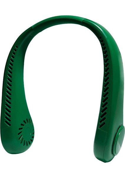Mini Boyun Fanı Taşınabilir Asılı Boyun Fanı 1200 Mah Bladeless Dilsiz Fanlar Klima Soğutucu Spor Fan Için Yeşil (Yurt Dışından)