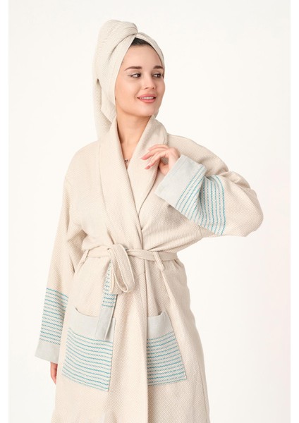 Elya %100 Pamuk Krem Baş Havlusu 50X90