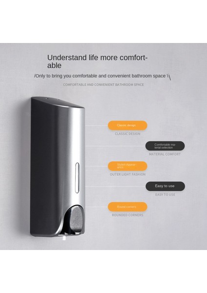 Gui Xulian Duvara Monte Manuel 300ML Sabunluk Banyo Ofisleri Restoranlar Otel Için El Jeli Dispenseri (Yurt Dışından) fiyatları