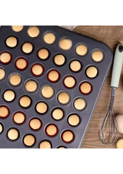 Gui Xulian Cupcake Tava Kek Kalıbı Mini Yuvarlak Cupcake Tava Tepsi Pişirme Kalıp Bakeware Sac Mutfak Aksesuarı 48‑cup Kek Tava (Yurt Dışından)