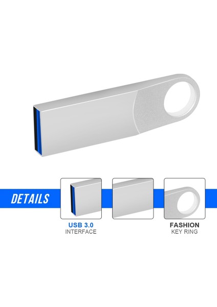 Gui Xulian Metal Pendrive USB Flash Sürücü 64 GB USB 3.0 Su Geçirmez Cle USB 16 Go Pen Drive 3.0 Özel Logo Hediye USB Anahtarı (Yurt Dışından)